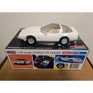 Vintage Monogram Snap-Tite Corvette Coupe Model Kit at 1/24 Scale 1985 No Glue